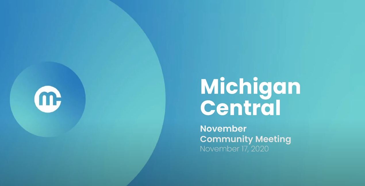 Recording of community presentation revealing Michigan Central Site Plan.