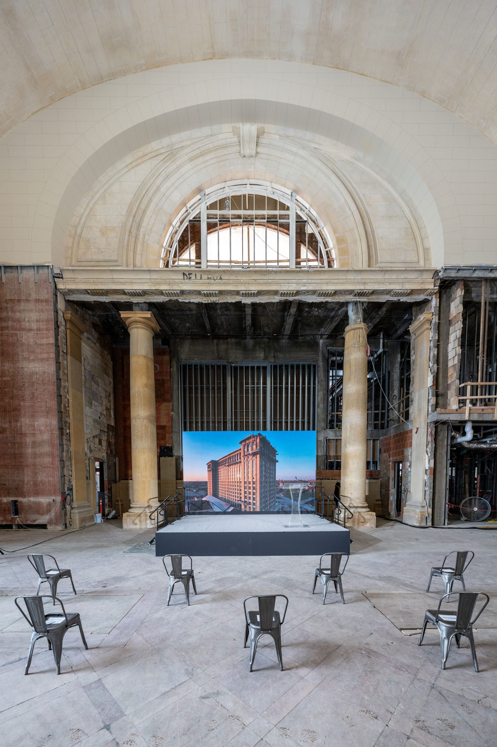 stage at Michigan Central Founding Member and Partnership Announcement