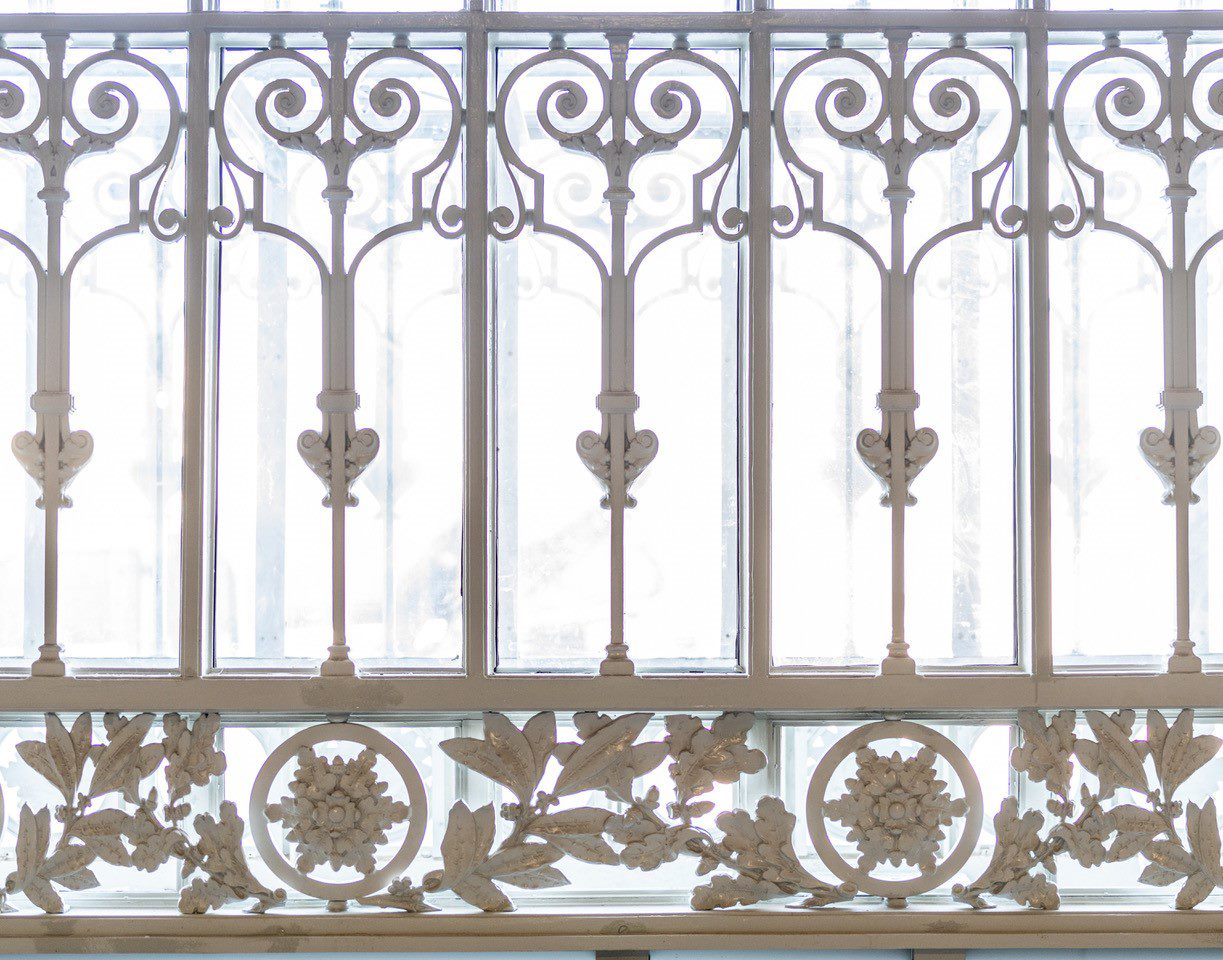 Example of 3D printed filigree in front of a window.